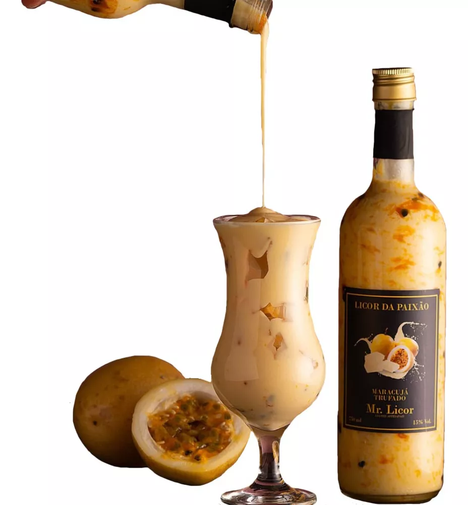 Licor Da Paixão Maracujá Trufado Com Chocolate Branco 750ml - Imagem 2