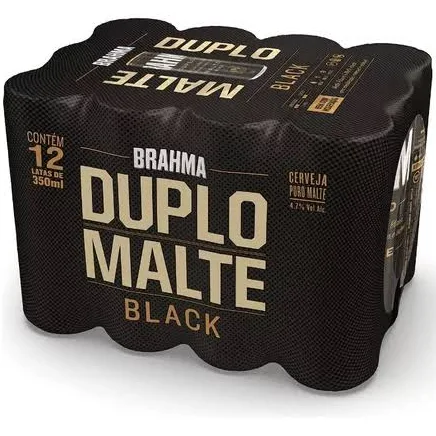Brahma Cerveja Duplo Malte Black 350ml Com 12 Unidades