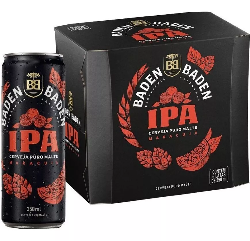 Cerveja American Ipa Lata 350ml Pack 6 Unidades Baden Baden